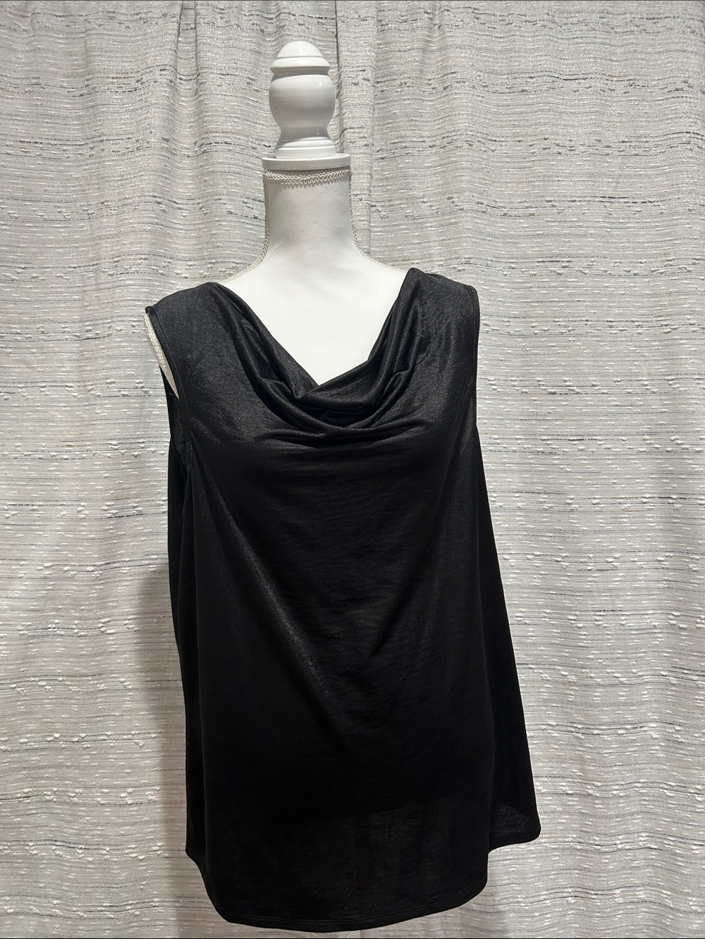 Coldwater Creek Black Sleeveless Cowl Neck Camisole